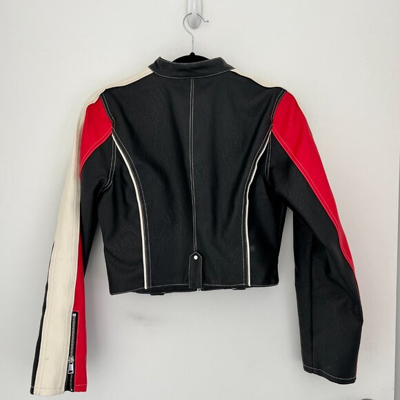 UO Urban Outfitters Faux Leather Moto Jacket - Picture 2 of 3
